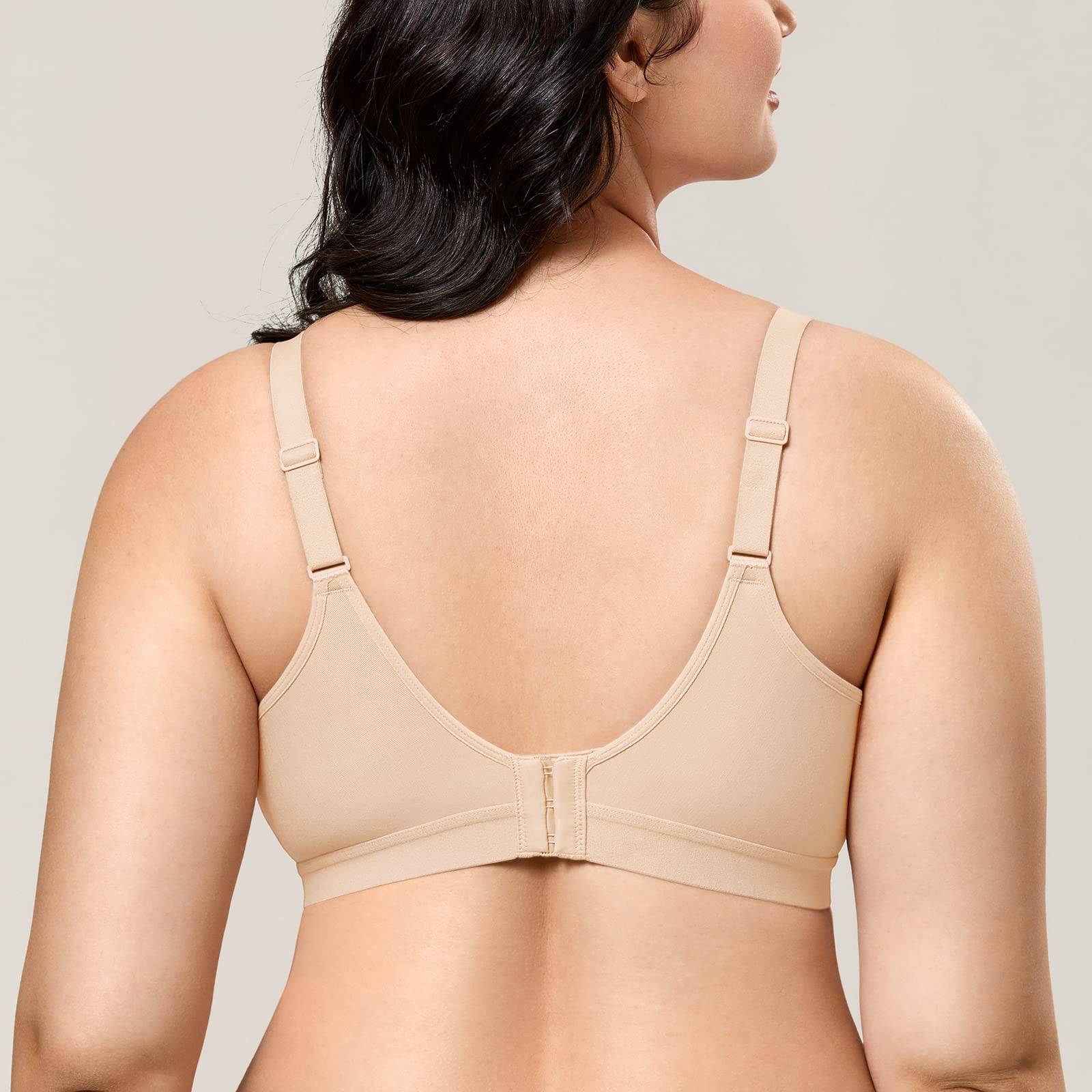 AISILIN Sujetador Algodon sin Aros para Mujer | Tallas Grandes, sin Relleno, de Copa Completa, Comodos