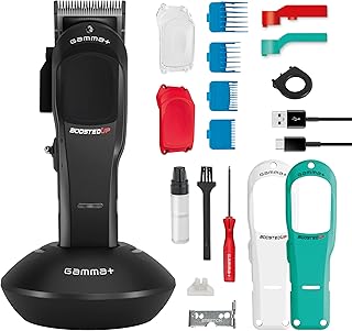 GAMMA+ Boosted UP Cortapelos Profesional para Hombre | Cuchilla Ajustable Espacio Cero | Motor Rotativo | 120 Min Autonomía Inalámbrica | Recarga con USB-C