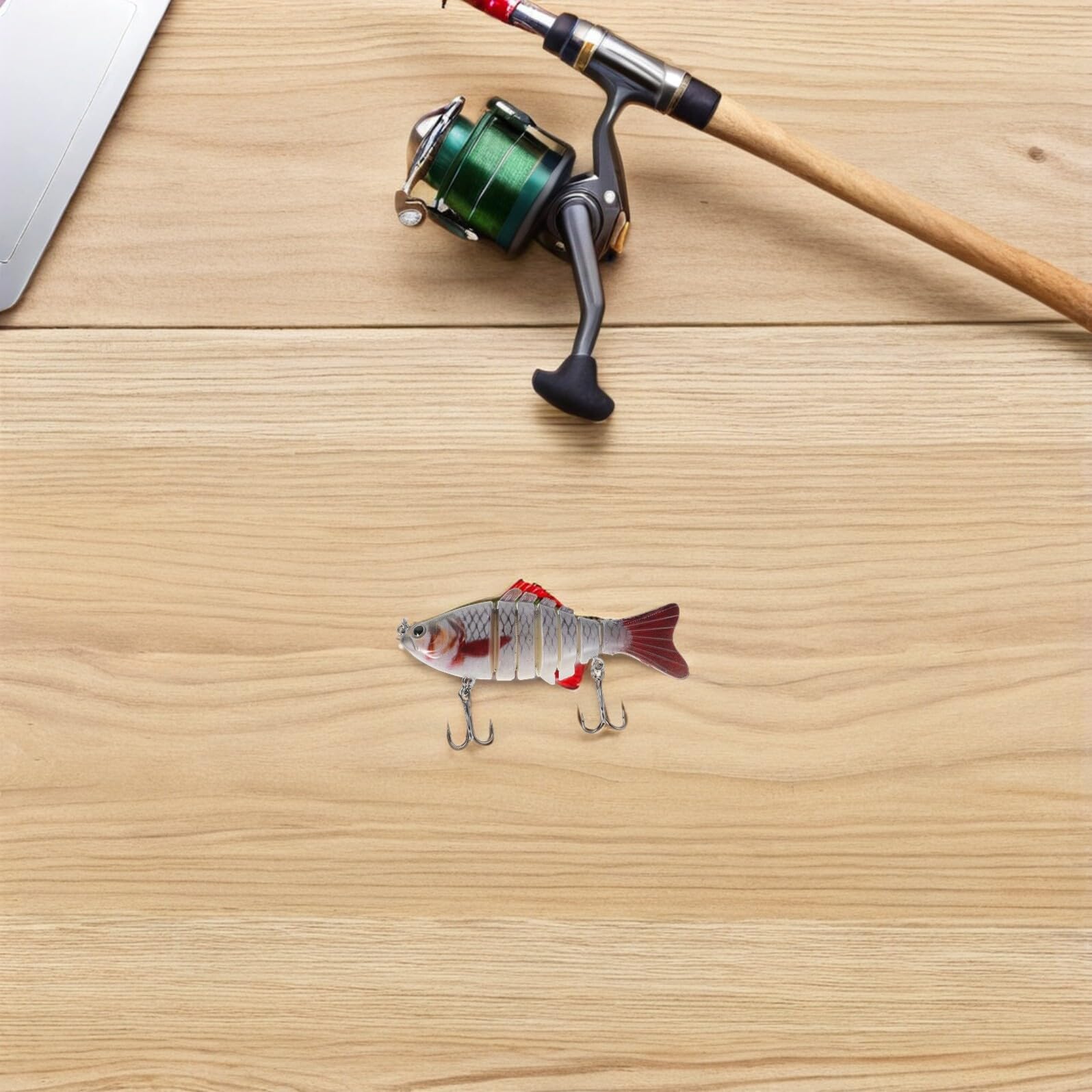 SUPVOX Kit 10 Esche da Pesca Segmentate Swimbait 10 Cm in Plastica Rigida, Esche Artificiali Multisezione per Pesca in Lago, Fiume e Mare, Esca da Nuoto per Black Bass e Pesci