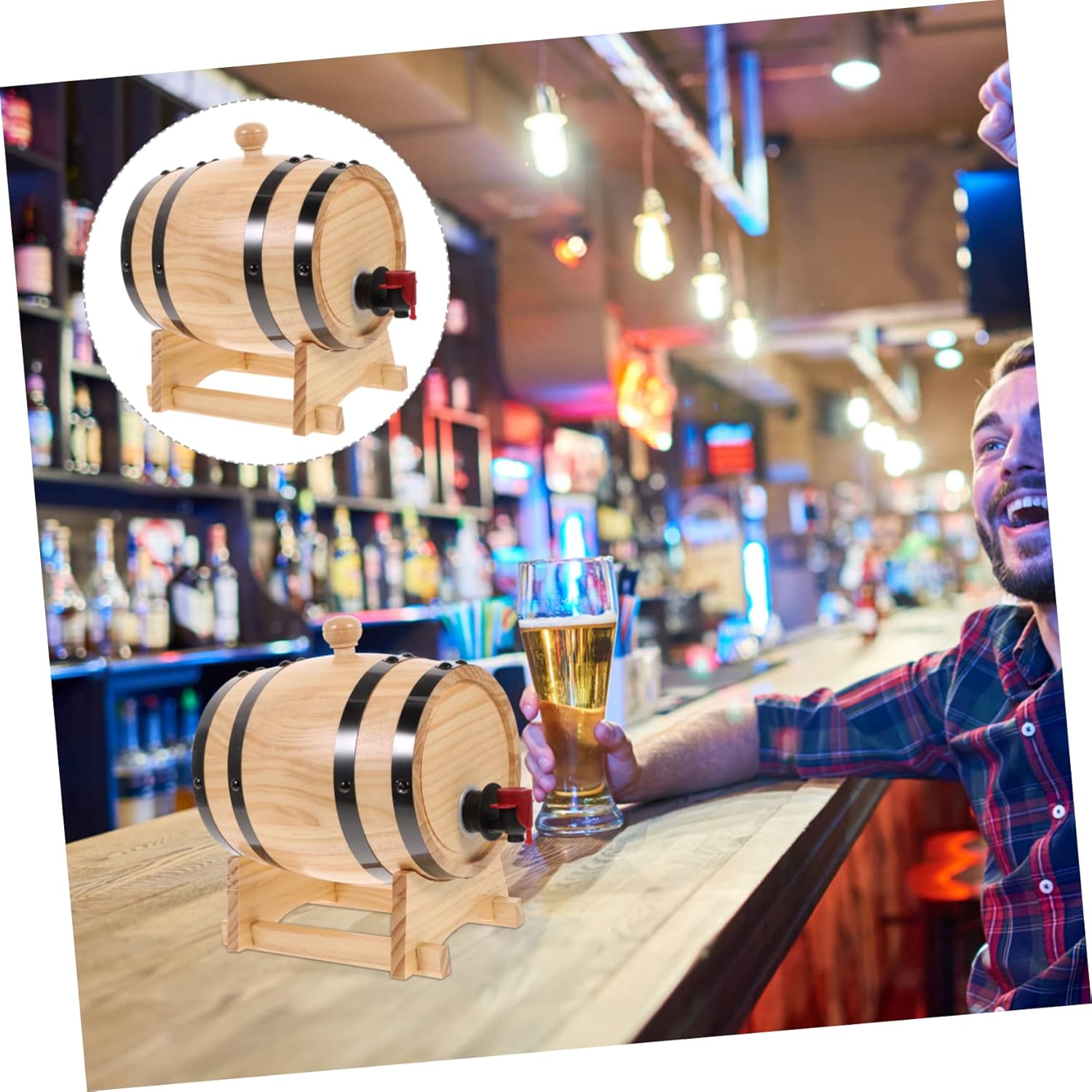 DECHOUS 1pc Wine Home Bar and Pub Retro Beverage Storage Bucket Capacity for Beer Wine and Decor for Brewing and Entertaining