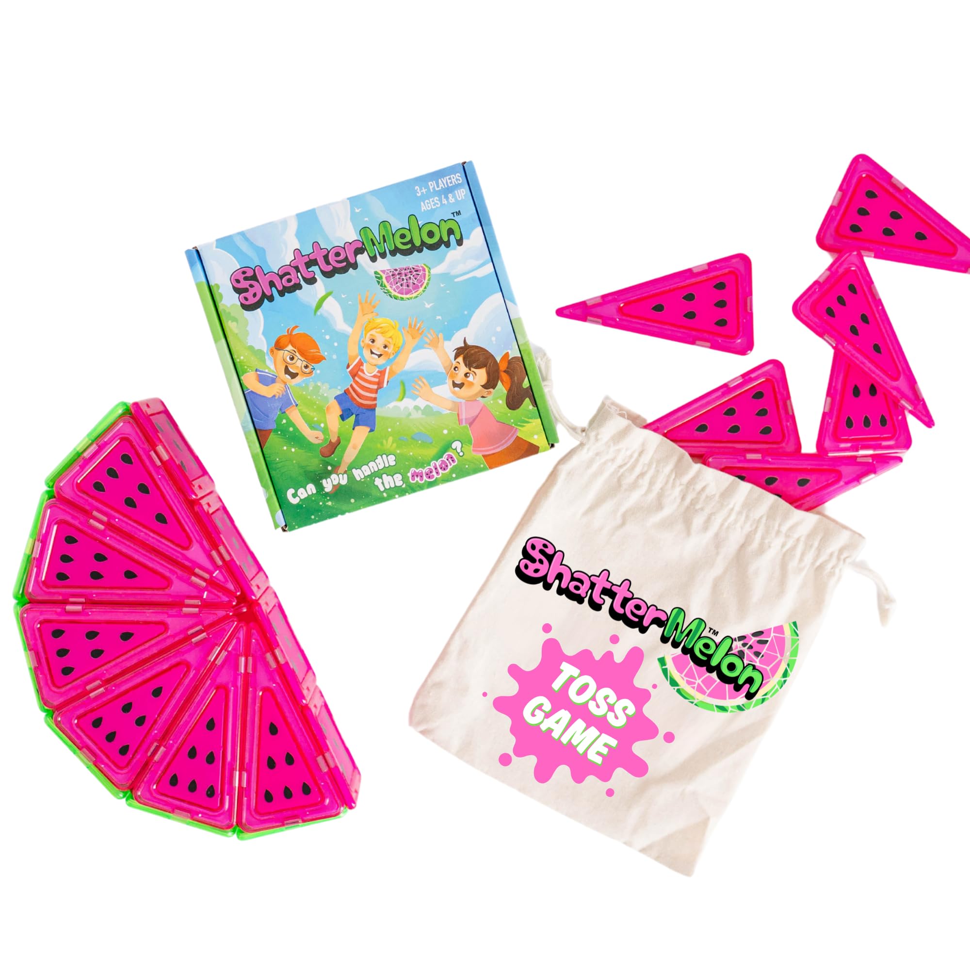 ShatterMelon Toss Magnet Game for Kids and Adults, Family Friendly, Game Night, Birthday Party Gift for Boys, Girls and Adults, Developmental, Travel