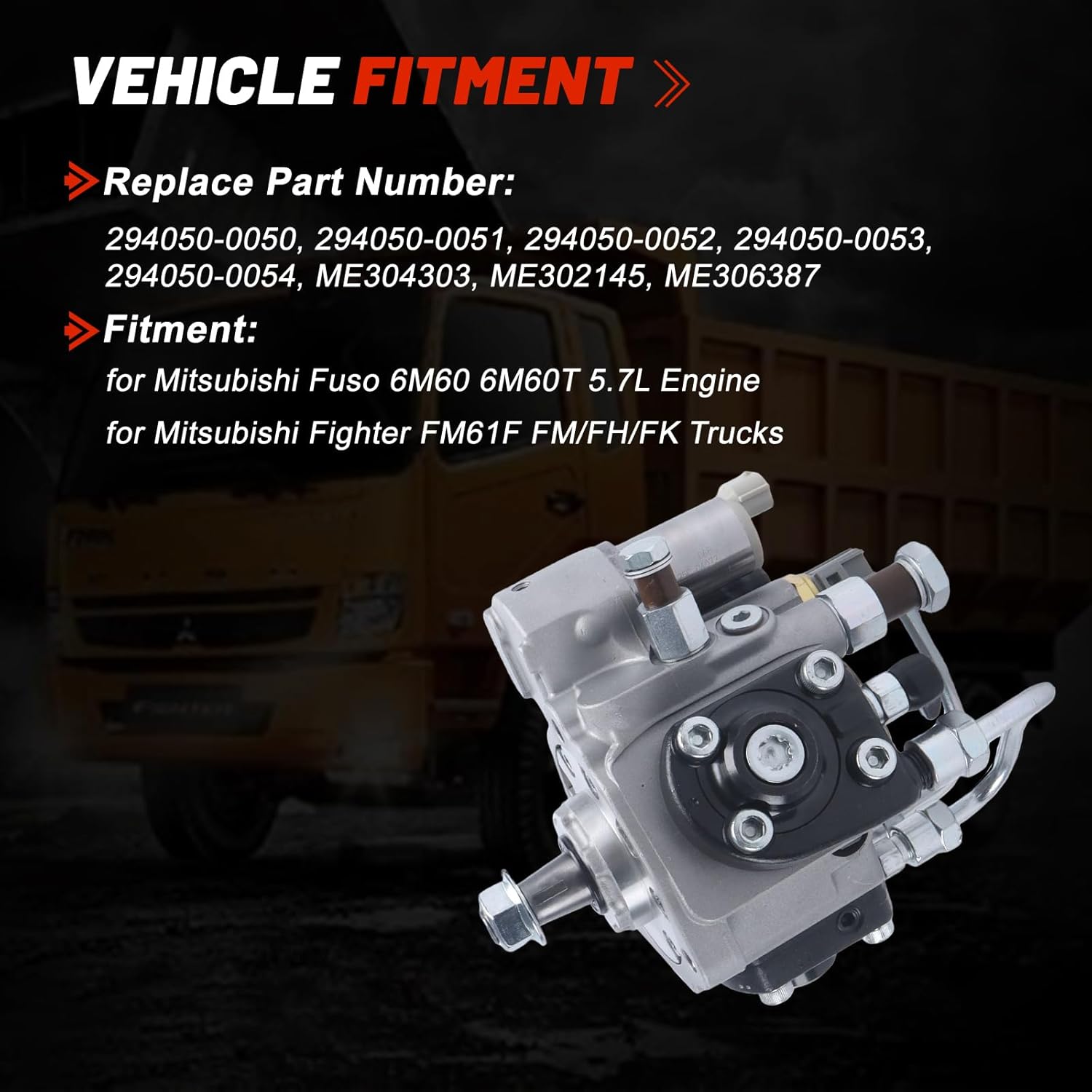 294050-0052 294050-0053 294050-0054 ME304303 Fuel Injection Pump for Mitsubishi Fuso 6M60 6M60T 5.7L Engine Fighter FM61F FM/FH/FK Trucks
