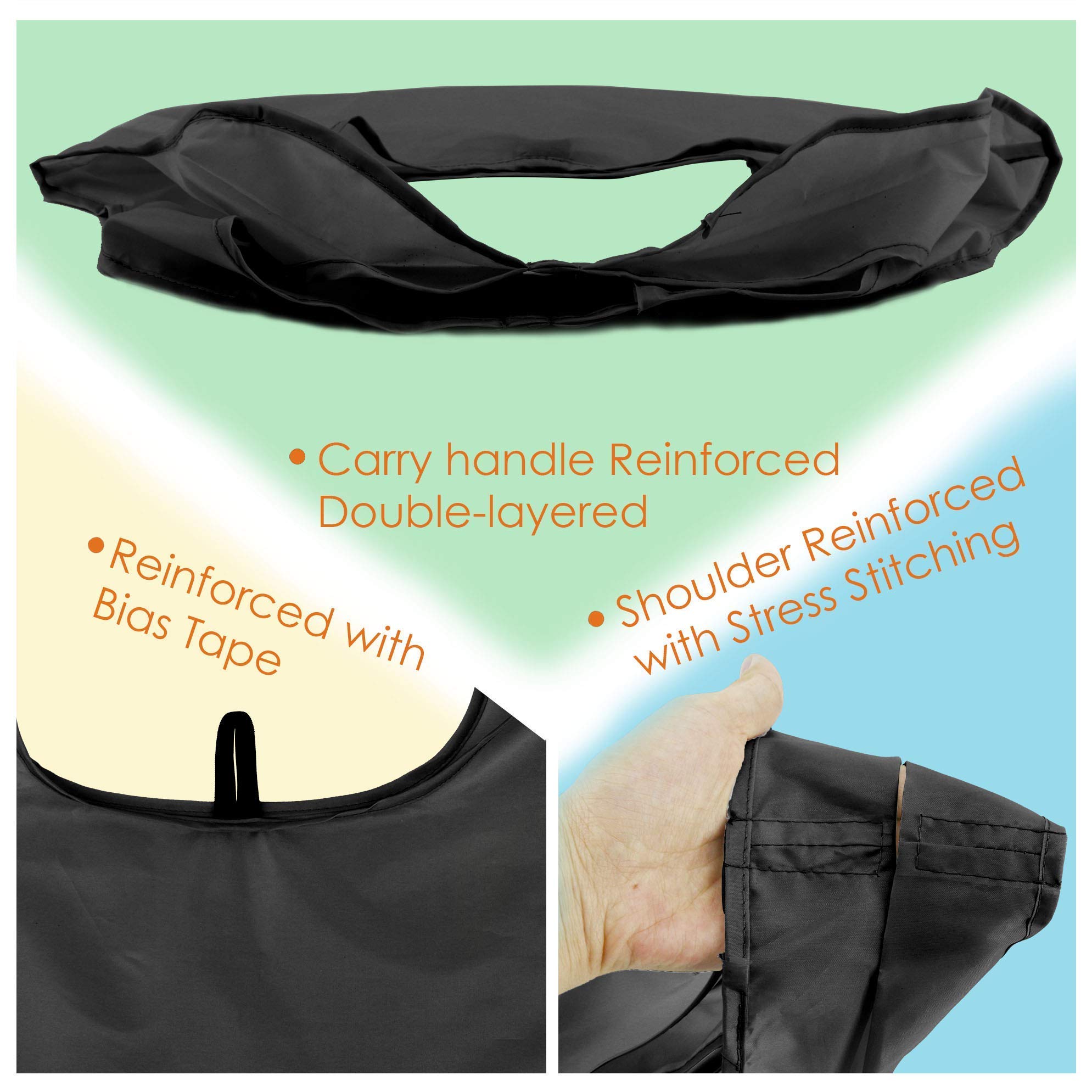 Rolled Up Grocery Bags Reusable Shopping Bags Foldable for Groceries