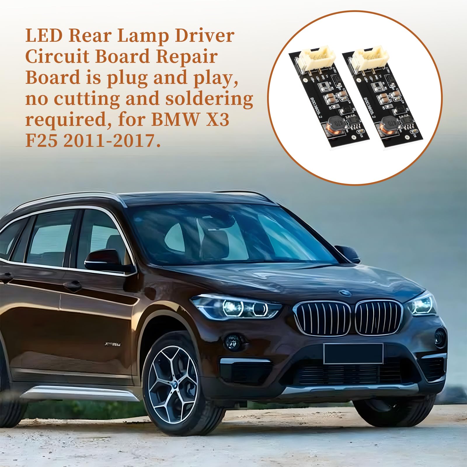 lalago B003809.2 Hintere LED Rücklicht Treiberplatine, 4 Stück LED
