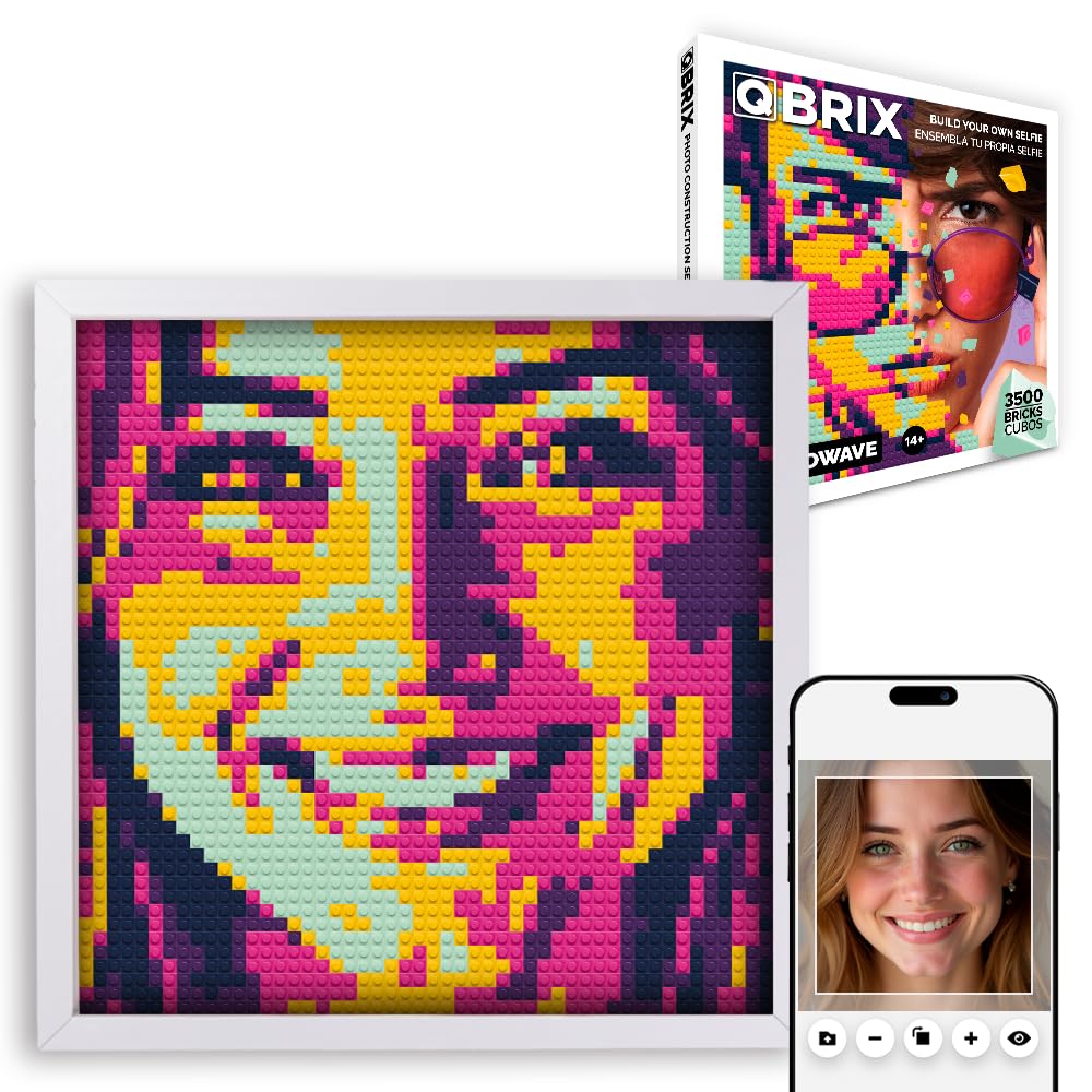 サブルアートキット　4セット Amazon.com: QBRIX Custom Selfie Mosaic Building Set | Art Kit for