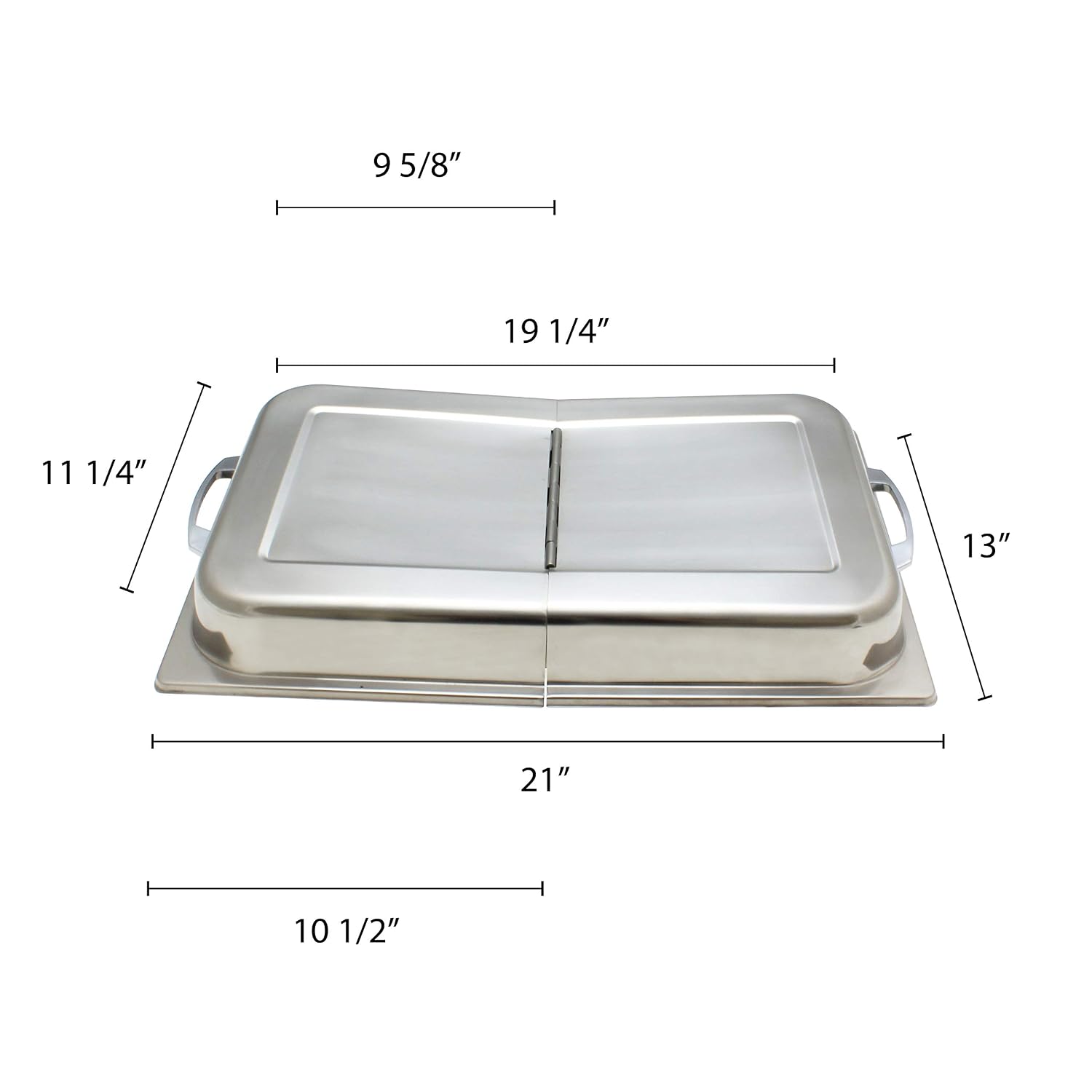 Thunder Group Stainless Steel Hinged Dome Cover 3 x 21.25 x 13 Inch