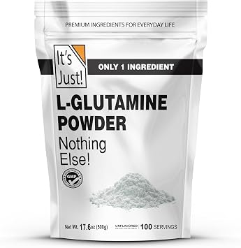Its Just! - L-Glutamine Powder, Unflavored, Amino Acid, Faster Muscle Recovery, Leaky Gut, Digestive Support 500 Grams / 100 Servings