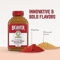 Vista 14 de Beaver Mostaza Dijon Tradicionalmente caliente, botella exprimible de 12.5 onzas