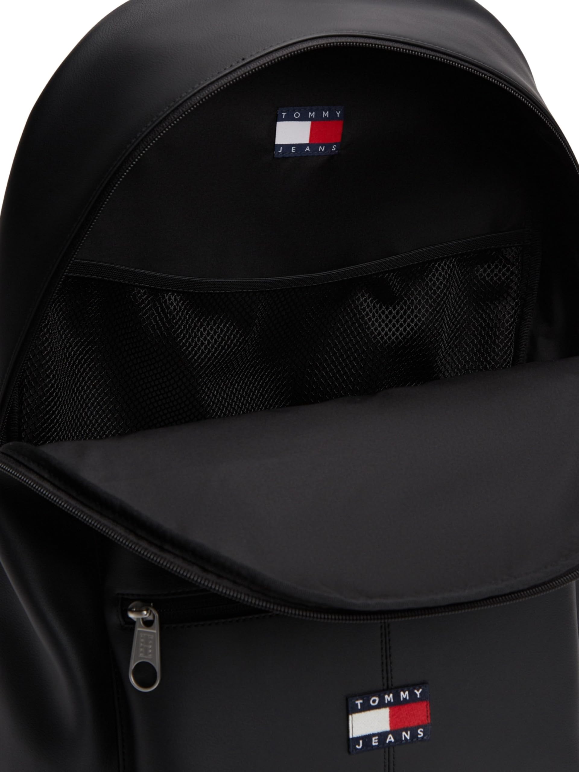 Tommy Jeans Uomo Zaino Essential Daily con Tasca Esterna, Nero (Black), Taglia Unica