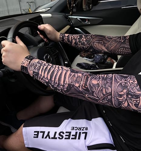 Miniatura 8 de Mangas de protección solar UV para brazo unisex UPF 50 deportes compresión manga enfriamiento tatuaje cubierta para golf, correr