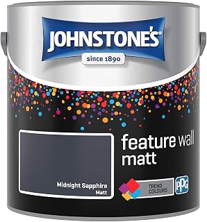 Johnstone's Feature Wall Matt Emulsion Paint - Midnight Sapphire 2.5L