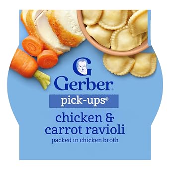 Gerber Toddler Food, Chicken Carrot Ravioli Pick-Ups, Mealtime for Toddler