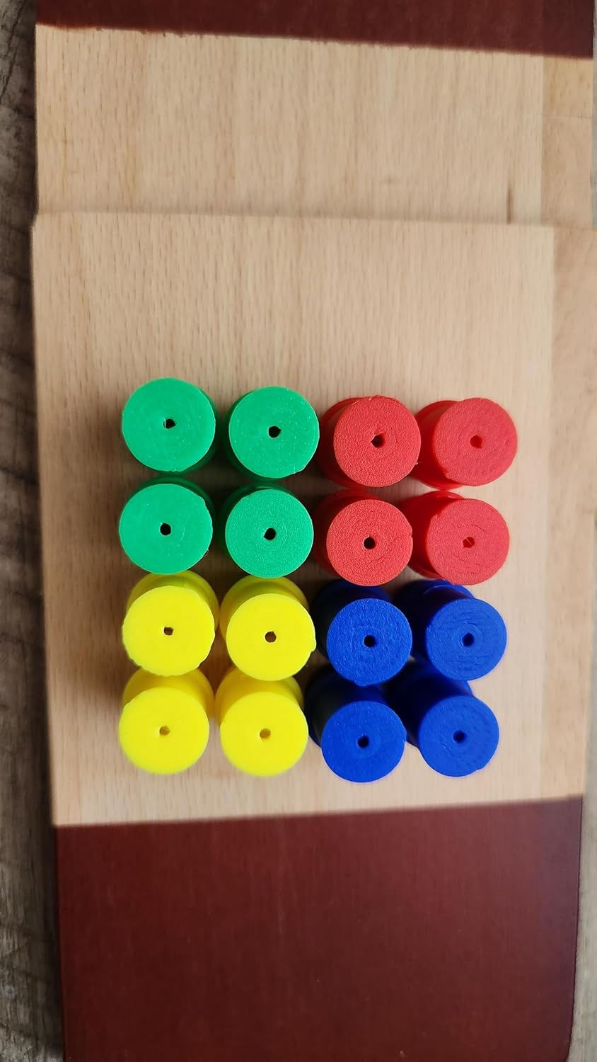 16 Game Replacement Pieces Compatible with Trouble Board Game – Red, Yellow, Green, Blue Game Pieces