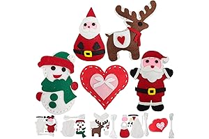 Jtnohx Felt Christmas Tree Ornaments Kit for Kids - DIY Craft Kits (5 Sets)