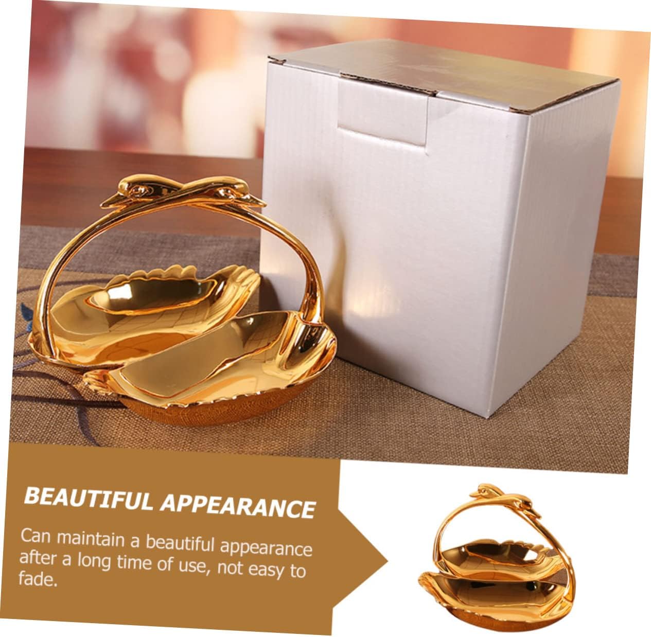 PRETYZOOM 1pc Dried Fruit Plate Double Elegant Snack Container for Tableware for Parties and Home Decor Material