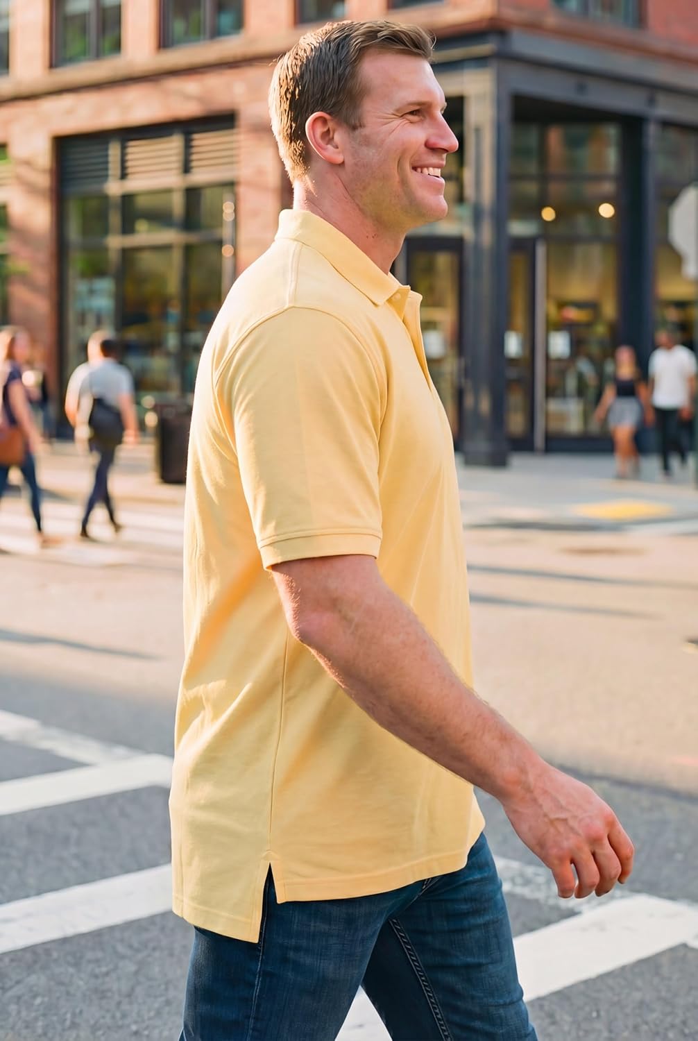 KingSize Men's Big & Tall Shrink-Less Longer-Length Cotton Polo Shirt