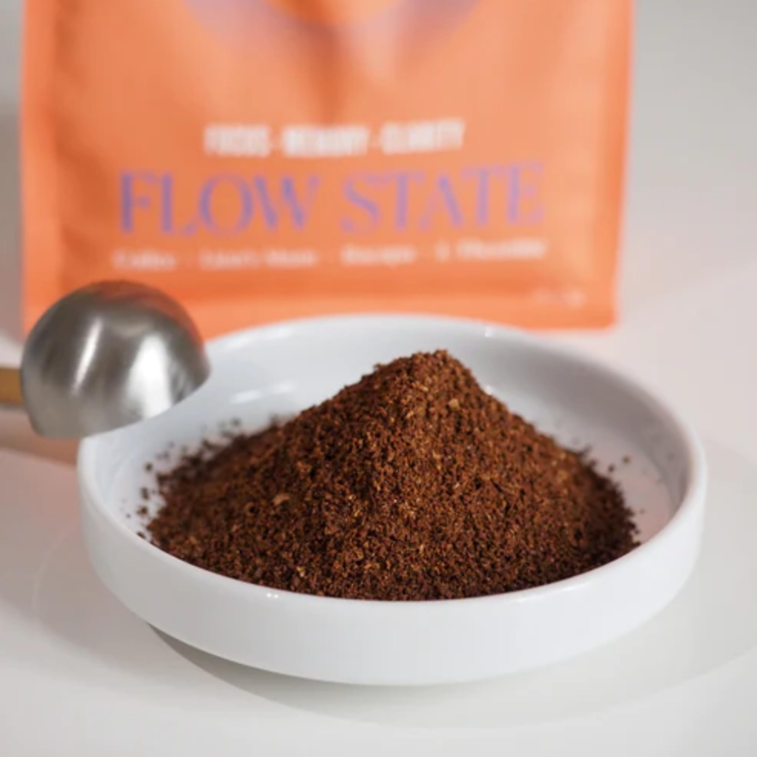 Flow State - Cafe Con Hongos Funcionales, 300 g | Mezcla de Cafe Arabica + Melena de Leon + Bacopa Monnieri + L-Theanine | Mejora Tu Memoria, Claridad y Concentracion | 100% Clean Label