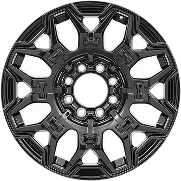 22 inch Aluminum Wheel For Hummr 20232025 8-y-Spoke All Painted Gloss Black 8 Lug 165.1 mm 22 x 9.5 in Reman - Factory Wheel Rim