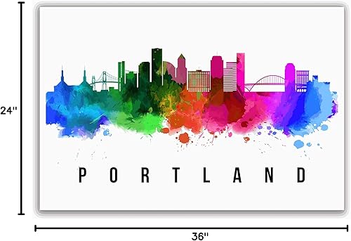 Vista 88 de Póster de Atlantic City Skyline New Jersey, pintura de paisaje urbano de Atlantic City, póster de Atlantic City New Jersey, impresión de paisaje