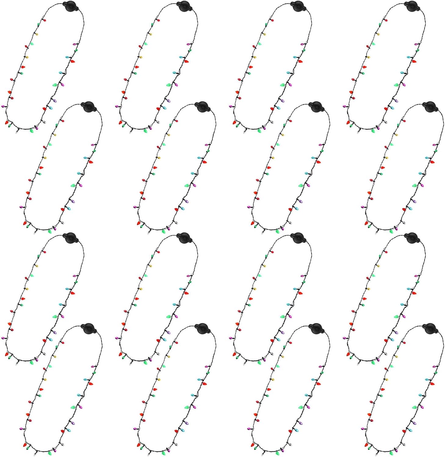 Spiareal Christmas Light Bulb Necklace Christmas Light