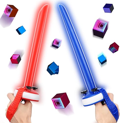 Crossmeta Dual Handles Grips Lightsabers for Oculus Quest 2 Controller Beat Saber Games Accessories Supernatural Jedi Training VR Workout