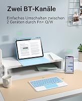 CHESONA iPad 10 generációs tok billentyűzettel, érintőpad, 7 színű LED, 2 csatorna, QWERTZ, kék 6