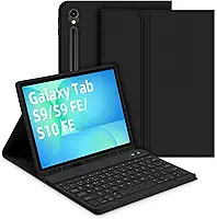 Capa com Teclado para Samsung Galaxy Tab S10 Lite/ S10 FE 10,9" 2025, Layout em Português Brasileiro Teclado com Capa para Galaxy Tab S10 FE / S9 FE 10,9 Polegadas / S9 11 Polegadas, Preto