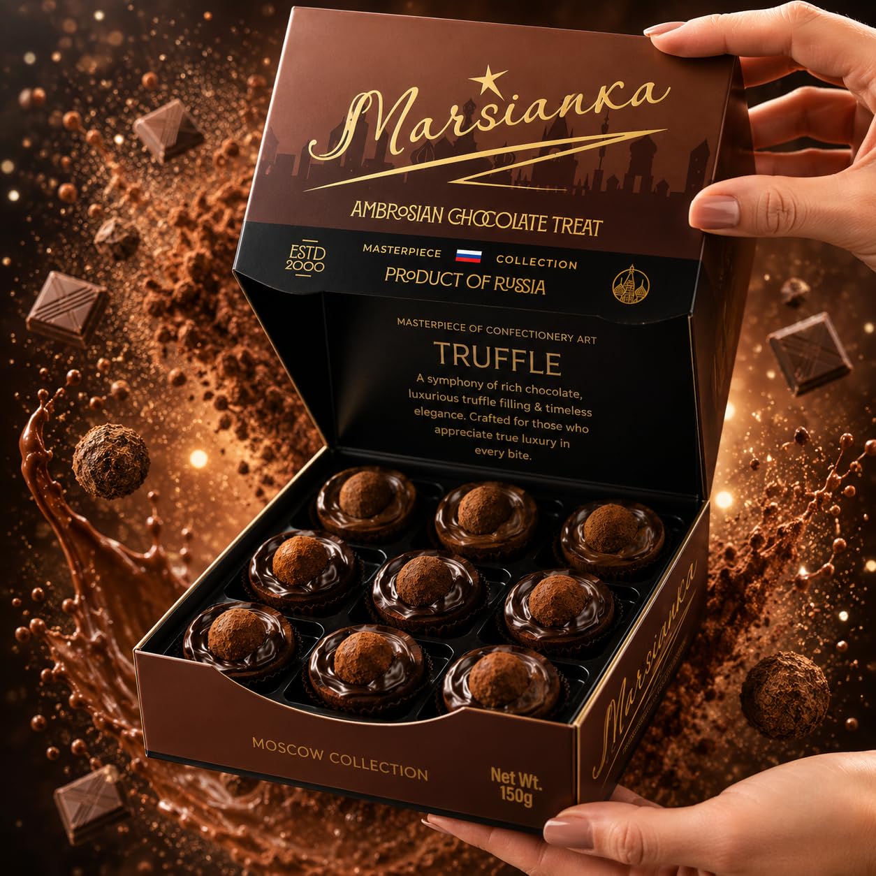 Marsianka Ambrosian Chocolate Treat – (Truffle & Mocha) 150g Each