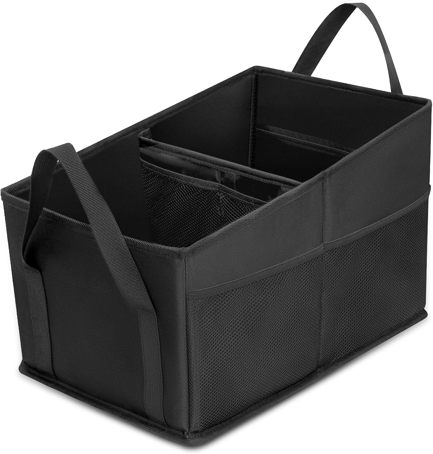 Cozary Car Seat Organiser, Car Organiser Children for Toys, Books, Snacks, Organiser Car Back Seat Children with Mesh Pockets, Back Seat Organiser, Foldable