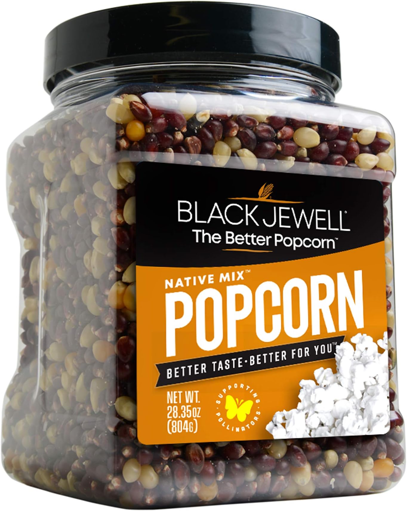 Black Jewell Hulless Popcorn, Original Black Kernels for
