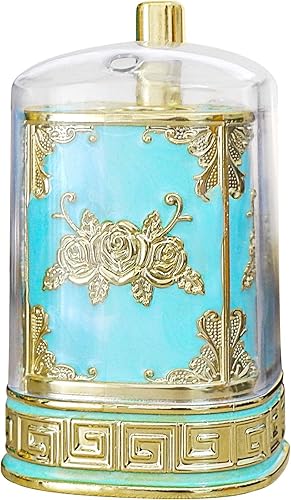 Caja de soporte automático vintage para palillos de dientes, tipo prensa, dispensador de palillos de dientes, caja con cubierta transparente para