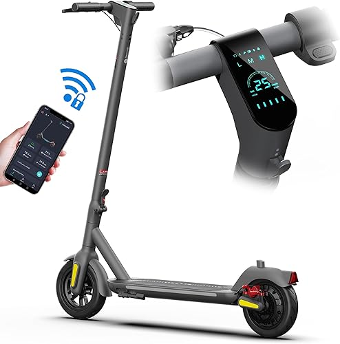 Miniatura 7 de Scooter eléctrico inteligente para adultos, alcance máximo de 18.6 millas y 15.5 Mph para motor de 350 W, faros delanteros automáticos de detección