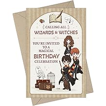 ConQuest Journals Harry Potter Wizards & Witches Fill-in-the-Blank Magical Birthday Invitation & Envelope Stationery Box Set, Includes 20 Blank Invites & 20 Envelopes, 4 x 6, Officially Licensed