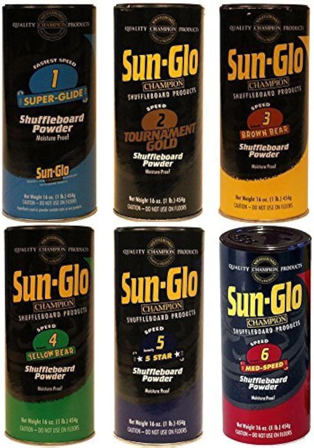 Table Shuffleboard Powder Sand - Sun-Glo Sampler Six-Pack