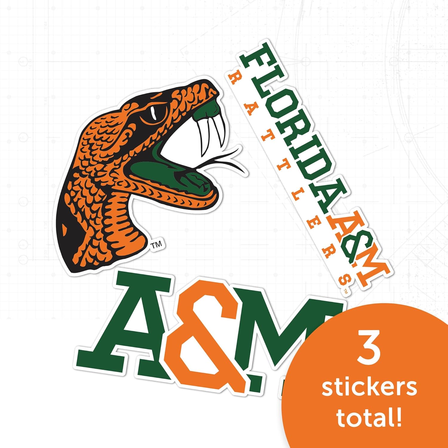 Desert Cactus Florida A&M University Sticker FAMU Rattlers Vinyl Decals Laptop Water Bottle Car Scrapbook T5 (Type 5-1) - Image 5