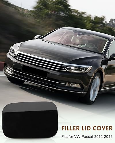 Miniatura 2 de Tapa de tapa para tanque de combustible para Volkswagen Passat 2012, 2013, 2014, 2015, 2016, 2017, 2018, repuesto 561809857, color negro