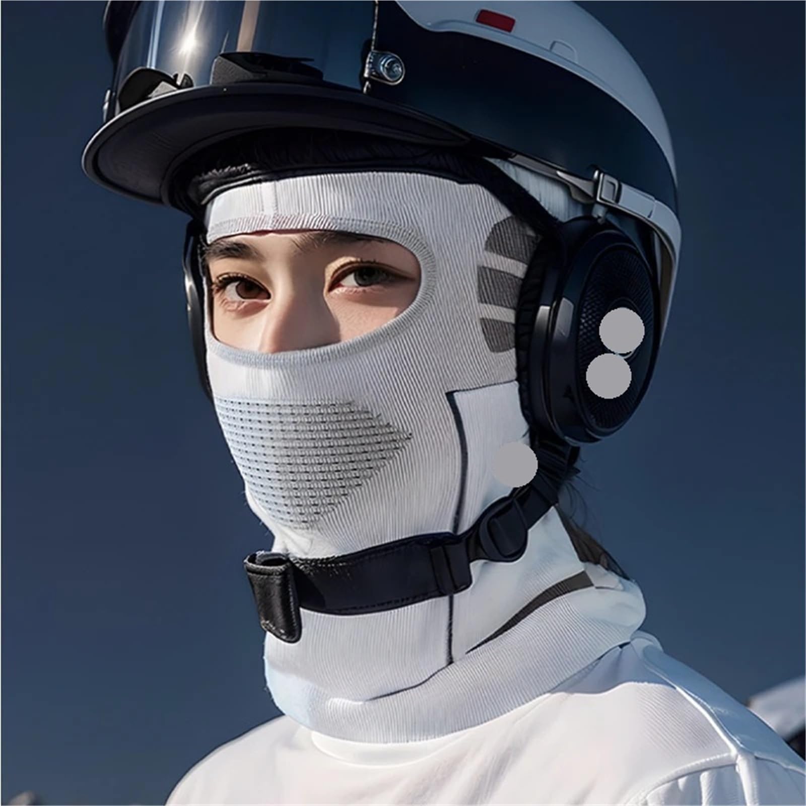 2Pcs Men Women Cold-Proof Thermal Scarf Winter Ski Hat Full Face Mask Cycling Head Neck Cover Helmet Liner Cap Per Ciclismo Sci