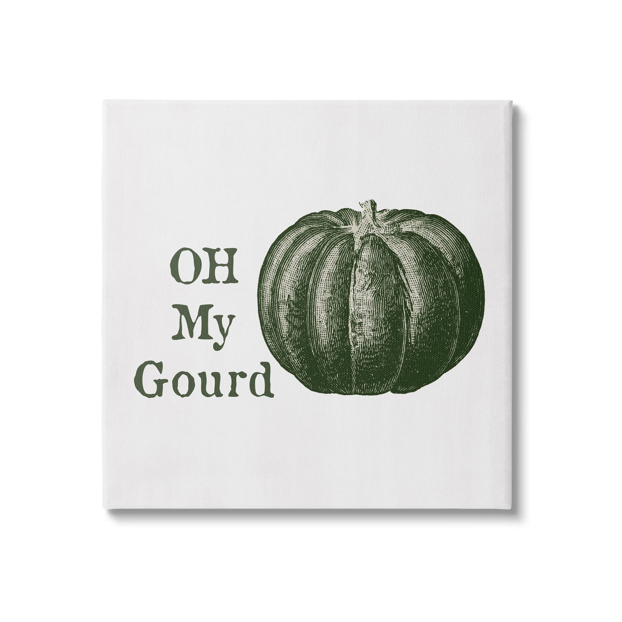 Stupell Industries Oh My Gourd Fall Pumpkin Canvas Wall Art, Design by Lauren Rader