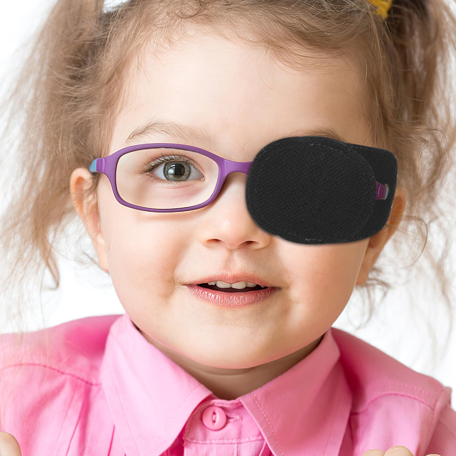 ibasenice para Entrenar Ojo Perezoso para Gafas Infantiles de Tela No Tejida 12 Parches Oculares Fáciles de Usar en Casa o Viaje