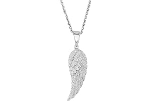 Sterling Silver Angel Wing Pendant Necklace