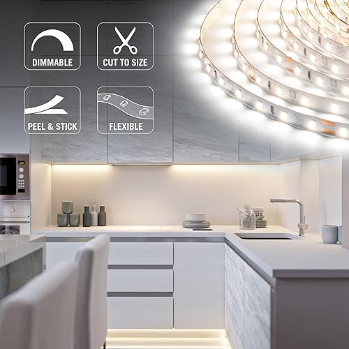 Miniatura 3 de Armacost Lighting RibbonFlex Pro - Tira de luces LED blancas de 24 V, 60 LEDm, 4000K, 16.4 pies 155230