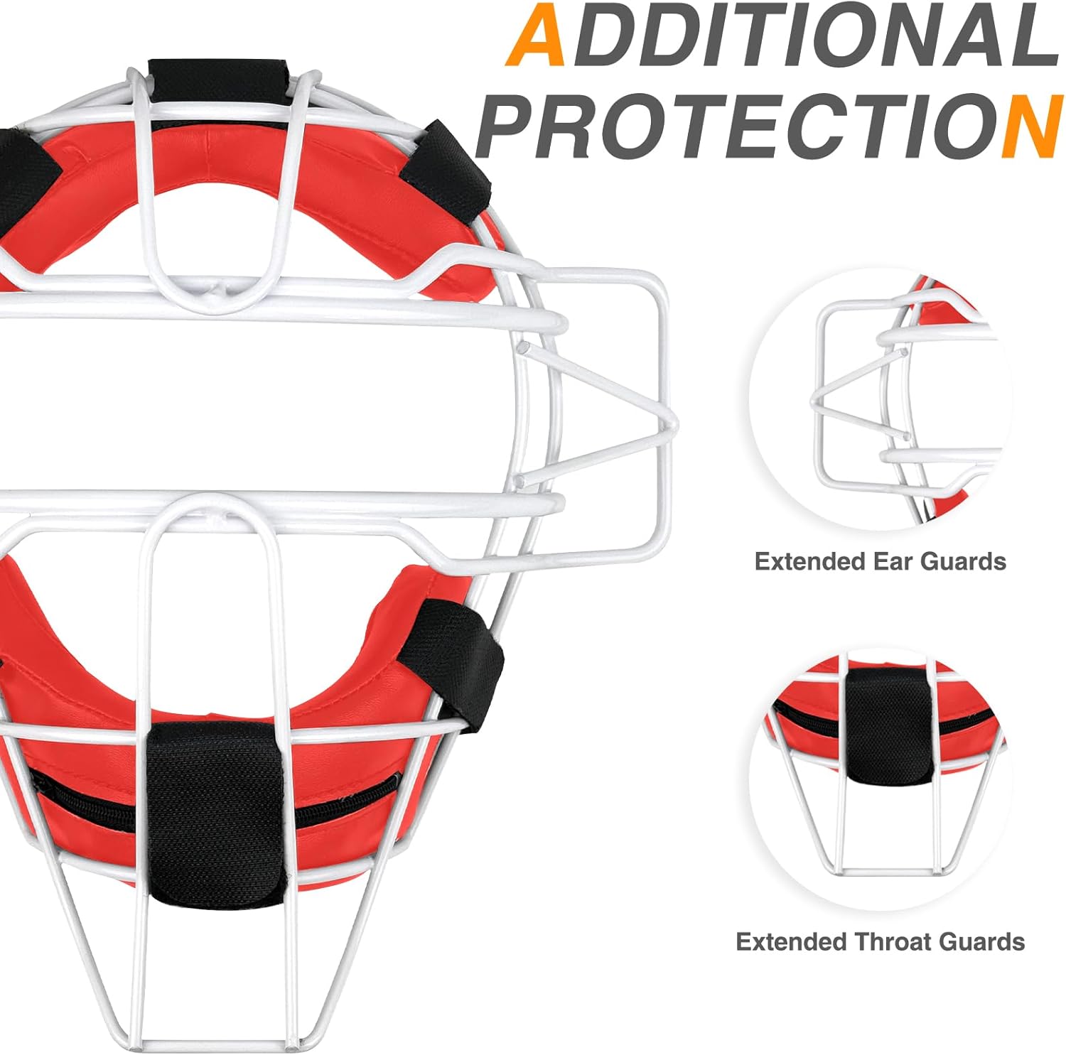 Baseball Catcher Mask Catchers Mask Umpire Gear Full Face Protective Mask for Baseball Softball Training Lightweight Secure Fit for Teens 13 Plus and Adults