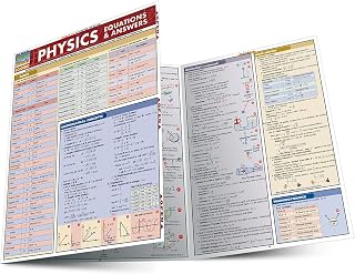 QuickStudy Physics Equations & Answers Laminated Reference Guide - Essential Quick Reference for Students