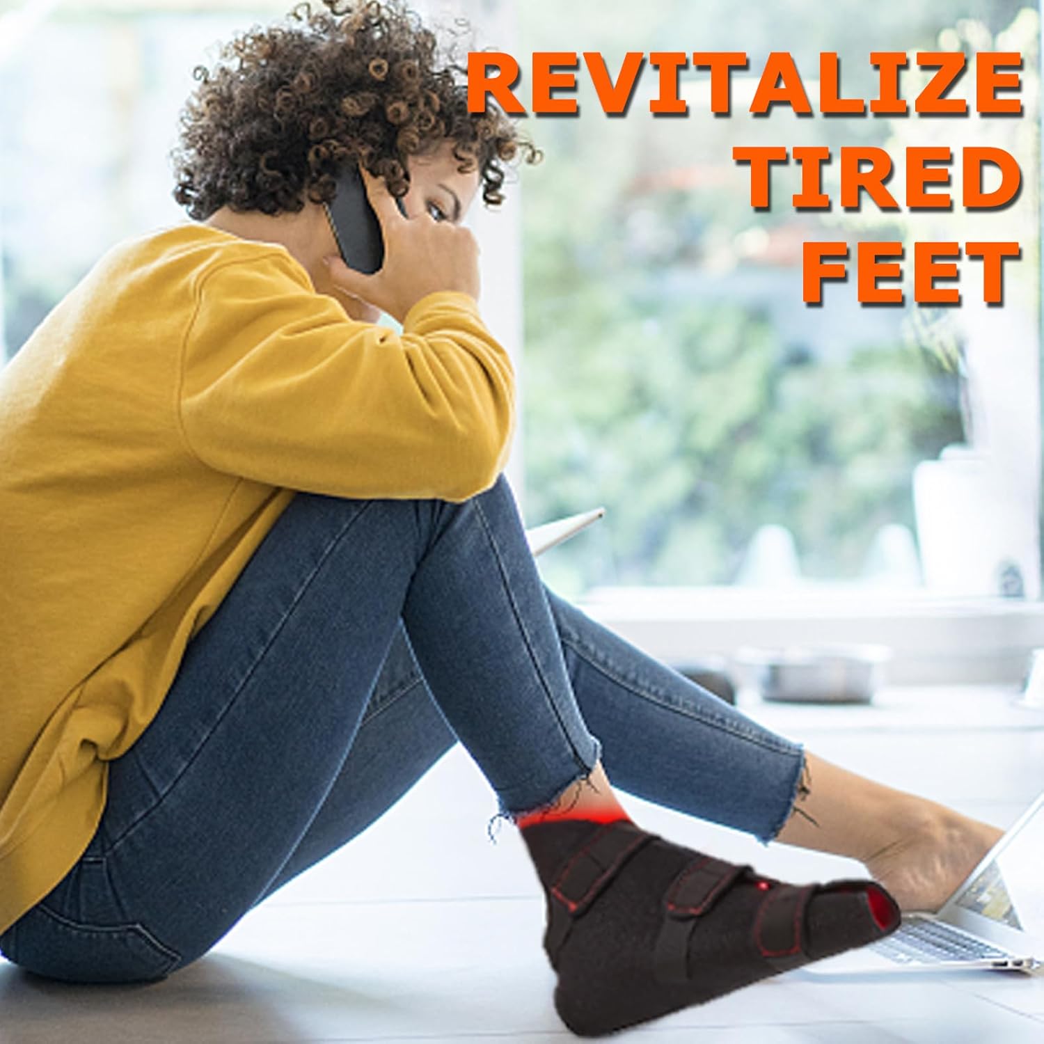 CAMECO Infrared Red Light Therapy Shoe for Ankle and Foot, 1 Pack LED Near Infrared Therapy Boot for Foot Neuropathy, 660nm & 850nm Light Therapy Wrap for Plantar Fasciitis and Achilles Tendonitis - Image 7