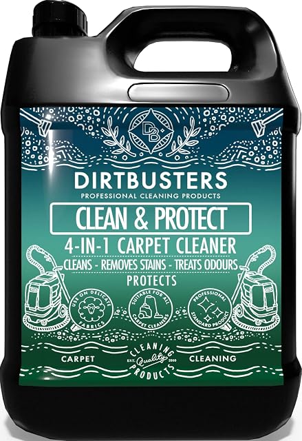 Dirtbusters Carpet Cleaner Shampoo, Clean & Protect Cleaning Solution with Stain Protection & Odour Treatment (5L)