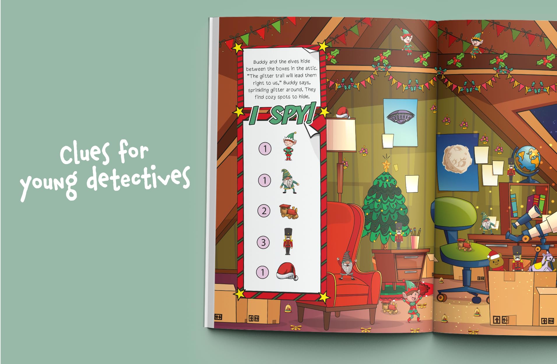 I Spy 2-in-1 Christmas Bundle: Find Santa's Missing Gifts and Spot the Hidden Elves! A Big I Spy Christmas Book for Kids Ages 2-5 (I Spy Books for Toddlers) - Image 6