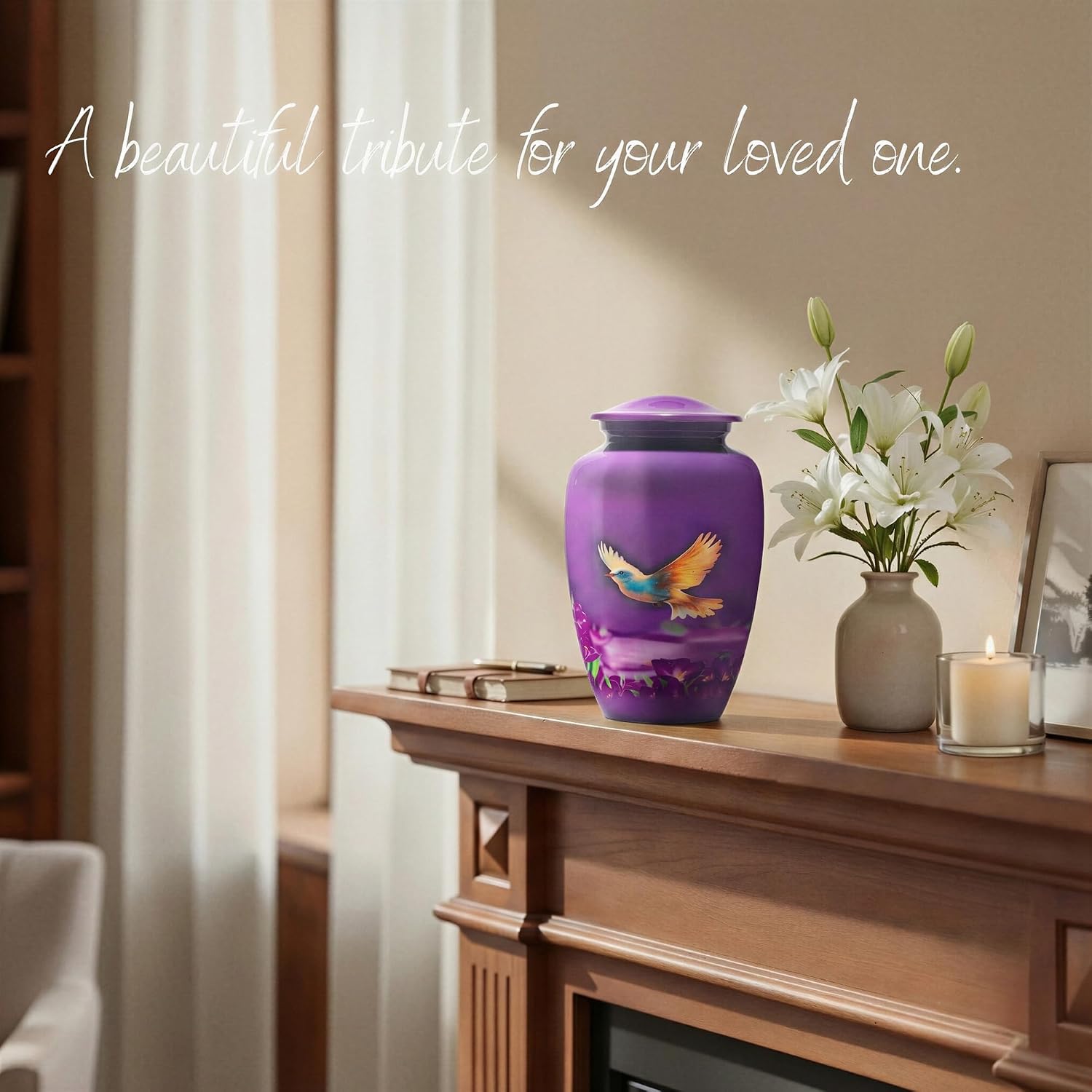 Cremation Urn for Human Ashes – Adult Urn for Men or Women up to 200lbs – Memorial Burial Urn – Suitable for Funeral or Display