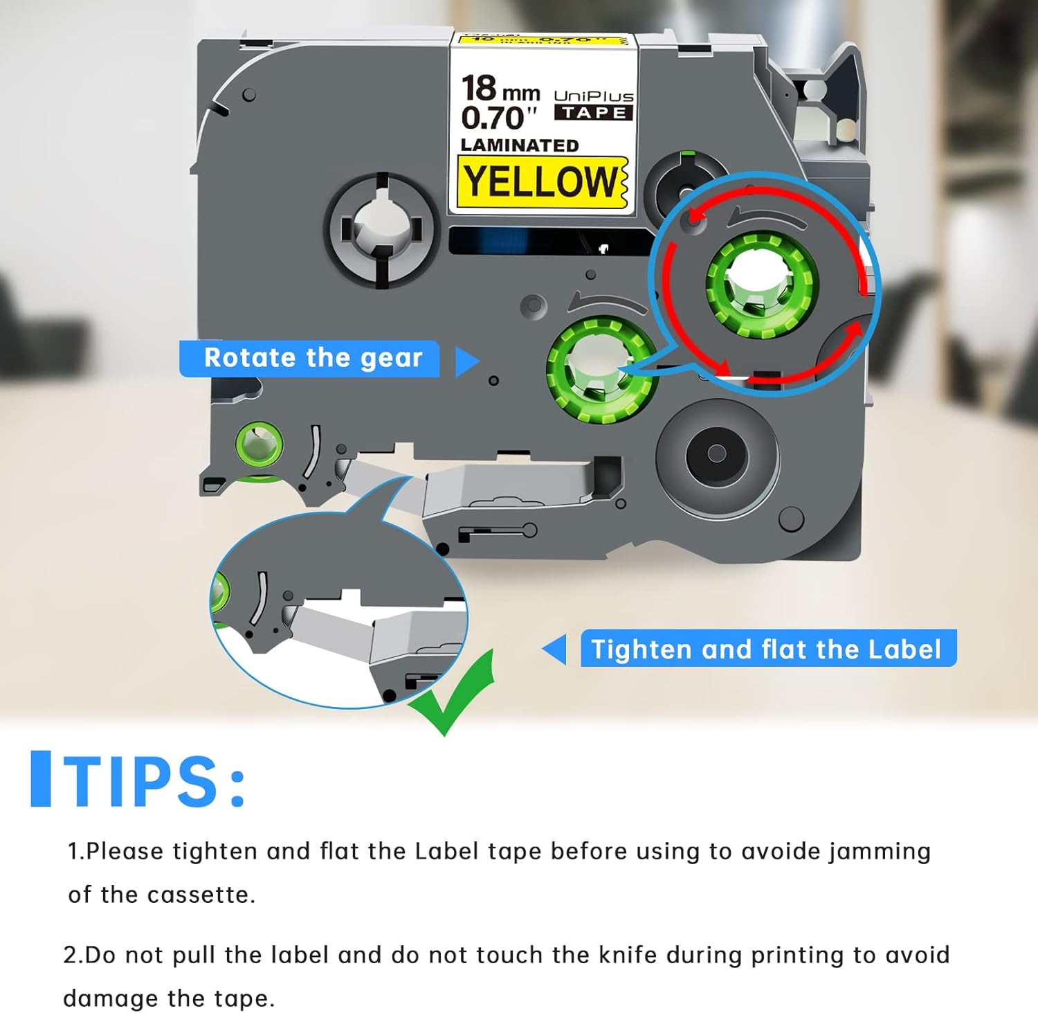 Unismar Compatible Label Tape Replacement For Brother PTouch 12mm TZe