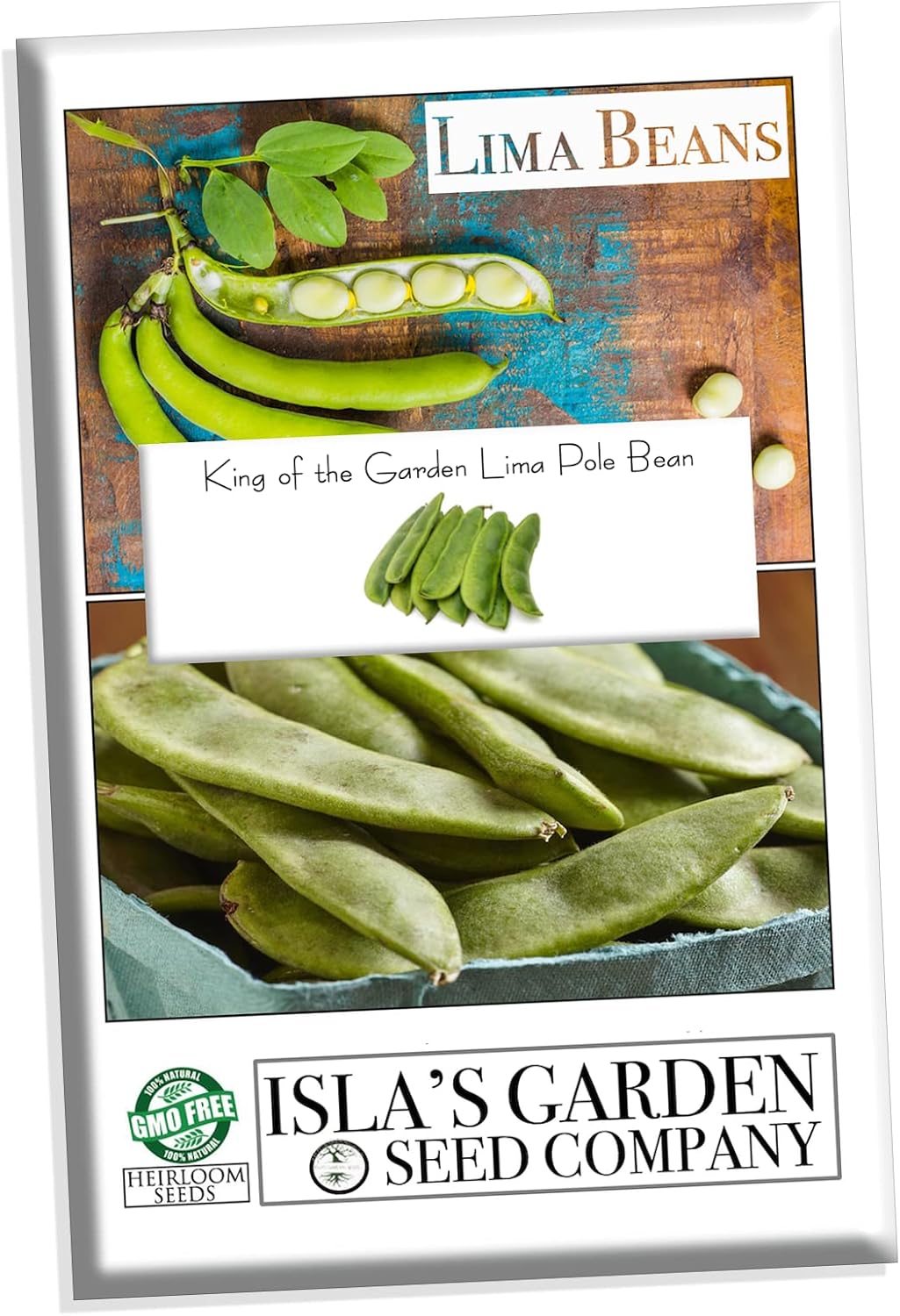 King of The Garden Lima Bean Seeds for Planting, Pole Bean