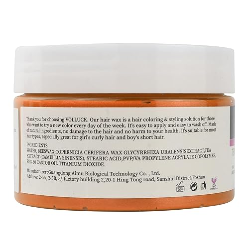 Miniatura 8 de VOLLUCK Cera de color de cabello temporal para el cabello, tinte para el cabello verde, arcillas para peinar el cabello, para fiestas, cosplay